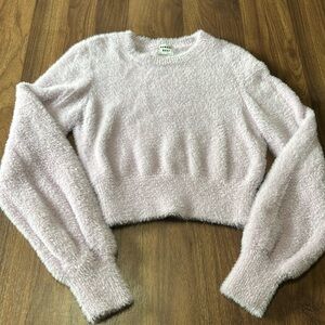 Aritzia purple fuzzy top
